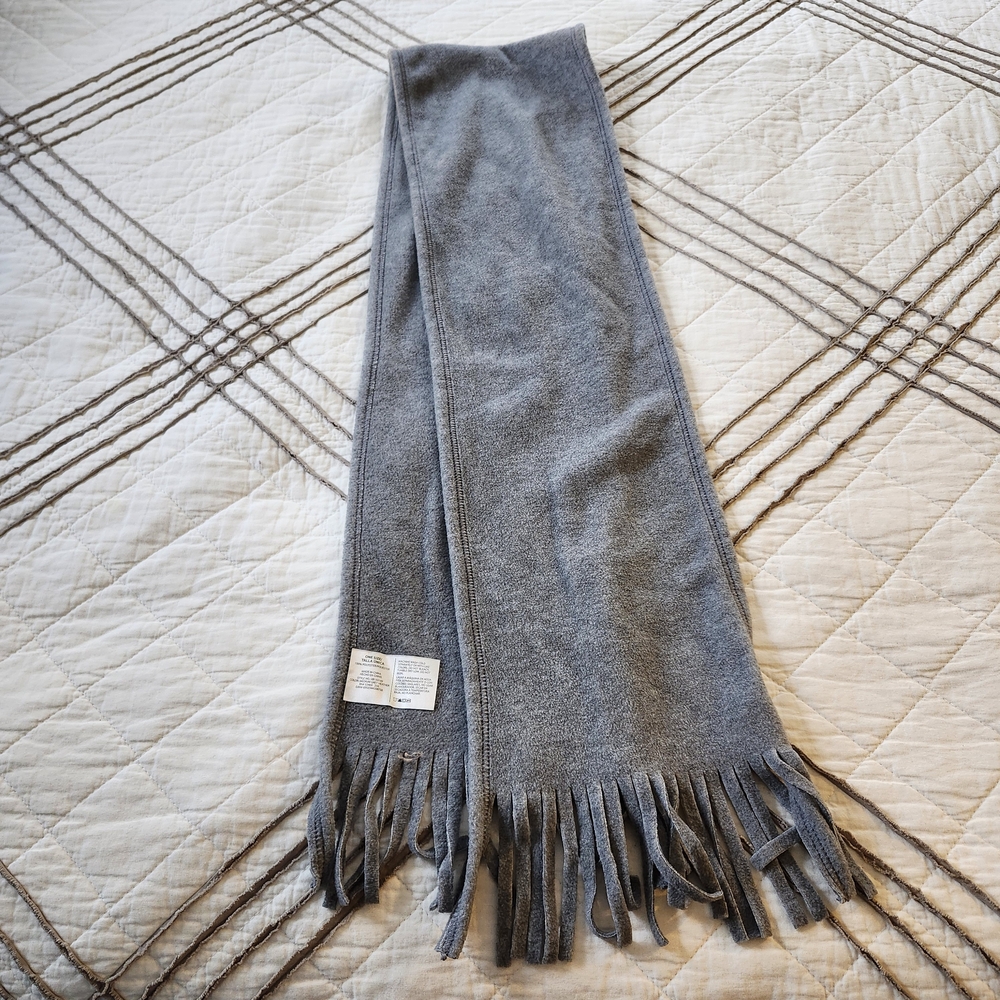 Medium Grey Heather Fleece Scarf